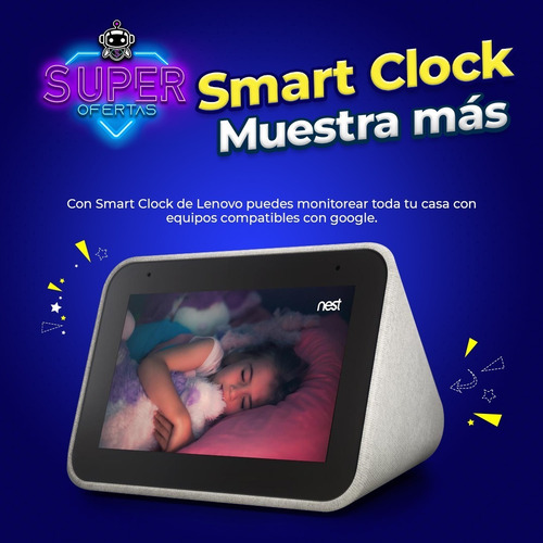 Imagen 2 de 7 de Lenovo Smart Clock + Pantalla + Google Home - Originales !!
