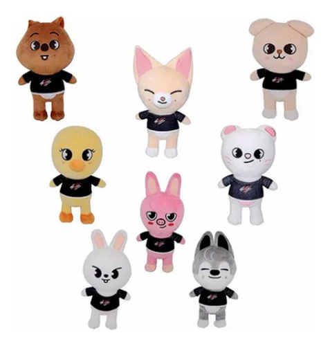 8pc/set Juego De Muñecos 20cm Peluche Skzoo Stray Kids