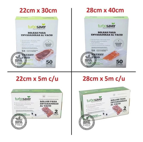 Imagen 4 de 6 de Rollos X2 Br2205 Bolsas Gofradas 22cmx5m Envasadora Al Vacío