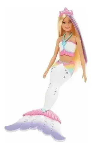 Muñeca Barbie Crayola Color Mágico Sirena Dreamtopia Mattel