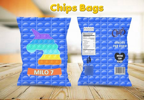 Chip Bag Kit Imprimible Bolsitas Pop It 2021