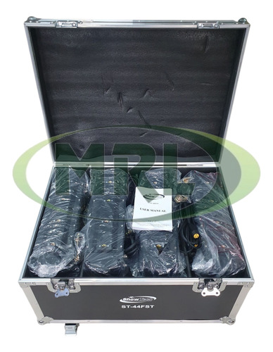 4 Ribalta Wash Light P5 Led Outdoor 44x12w Rgbw Com Case Dj