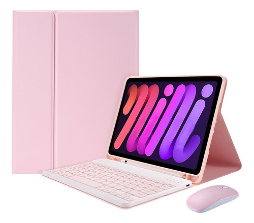 Capa Case Com Teclado Mouse Para iPad Mini 6ª Geração 2021