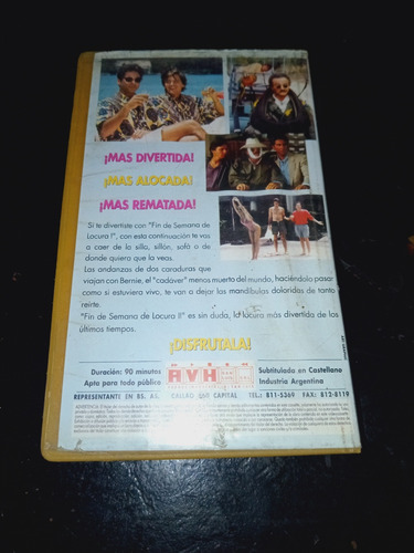 Fin De Semana De Locura 2!!!! En Vhs Clásico Original!!!!! (Usado)