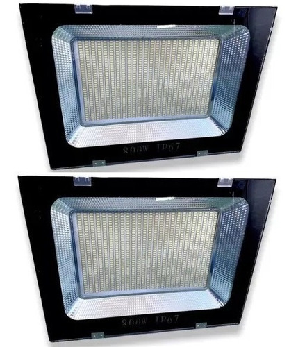 2 Focos Reflector De 800w Bajo Consumo Exterior Canchas
