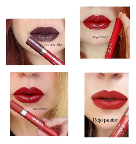 Labial Duo Tattoo Esika. Intense 24 Hrs Colorfix Acabado Nude Impactante Color Rosa Romance
