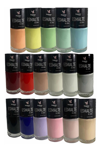 10 Esmaltes De Uñas Faguer Nails, Varios Colores.