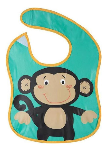 Babador Infantil De Silicone Divertido Macaquinho