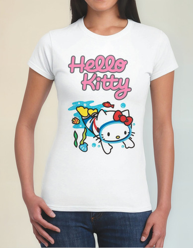 Playera Hello Kitty - Hello Kitty Buzeando - Dama Y Niña