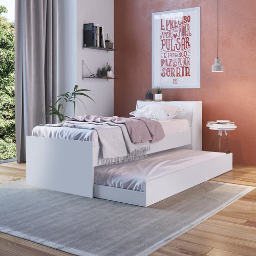 Cama Marinera Baul Dormitorio Juvenil Blanca Bb28