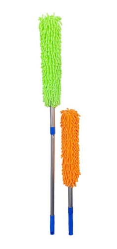 Imagen 7 de 10 de Plumero Microfibra 1 Mts Mango Extensible Cepillo Lava Auto