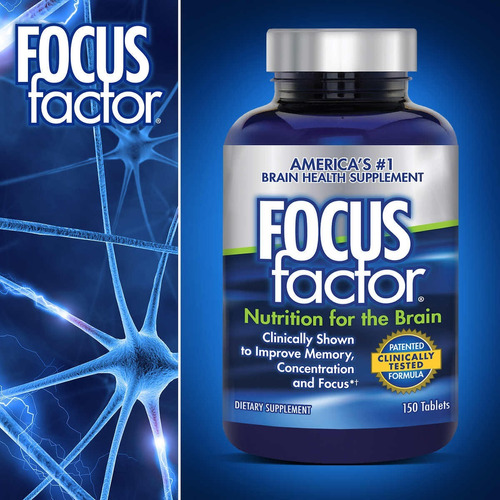 Focus Factor Vitamina Para El Cerebro 150 Tabletas + Pastil