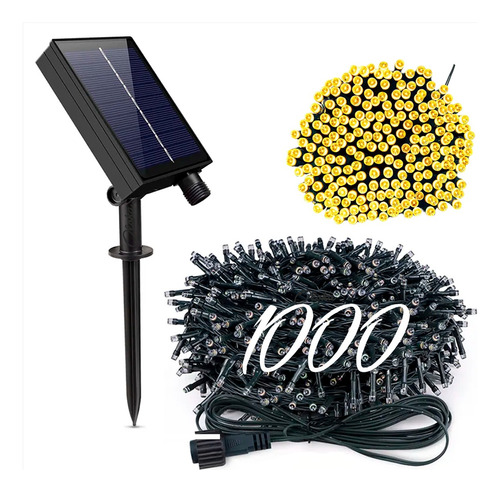 Pisca Pisca Led Solar 1000 Lâmpadas 100m Decoração Externa