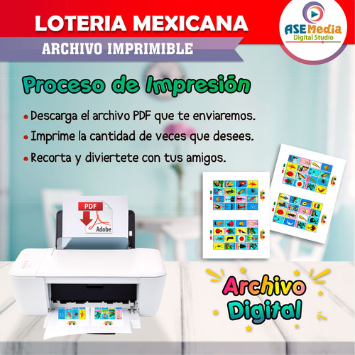 Lotería Mexicana 500 Tablas Únicas Con Baraja Imprimible M1