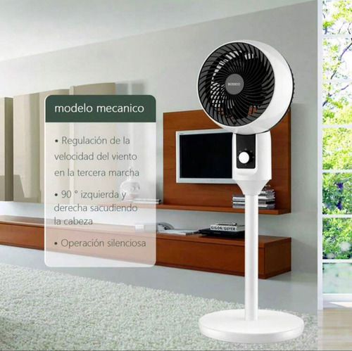 Ventilador De Circulación De Aire De Pie Oscilación Blanco