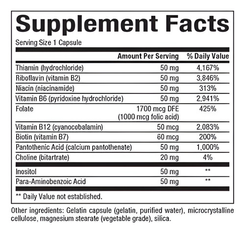 Complejo B De Alta Potencia 50 Mg Natural Factors Sin Sabor