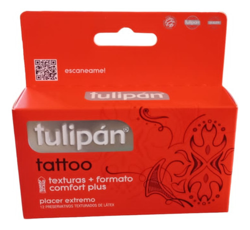 Preservativos Tulipán Tattoo X 12. Variantes. Discreto