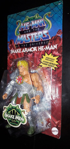 Masters Of The Universe Snake Armor He-man Mattel Unpunched (Usado)