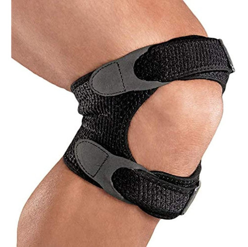 Ace Marca Dual Correa De Rodilla Negro Ajustable