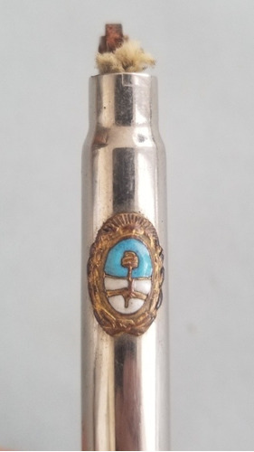 Imagen 4 de 4 de Antiguo Encendedor Bala Escudo Argentina. 55293