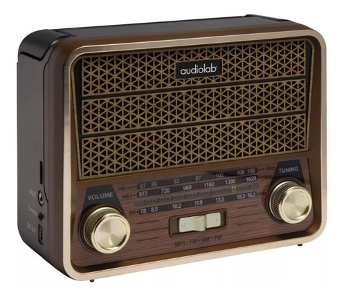 Radio Mini Retro Audiolab Fm/am/usb/aux