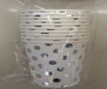 Paquete De 10 Vasos Diseño De Puntos Plateado Plateado