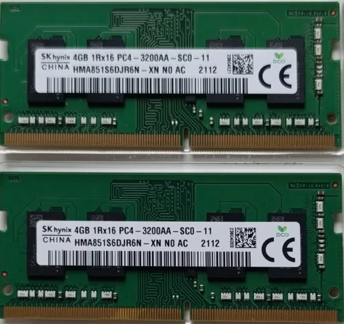 Sk Hynix Kit De 8 Gb (2 X 4 Gb) Ddr4 3200