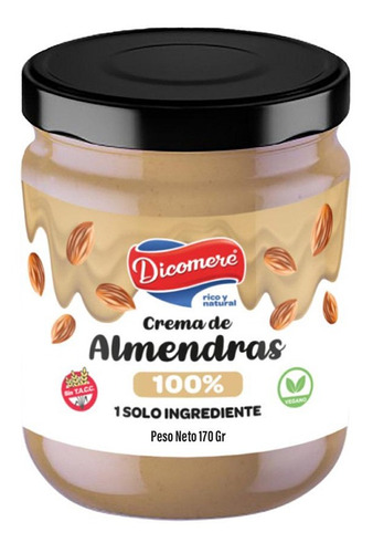 Crema De Almendras 100%  Dicomere 170g