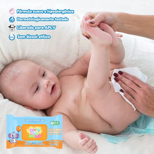 Kit 5 Toalhas Umedecidas Baby Club Ultra Care C/70un Cada