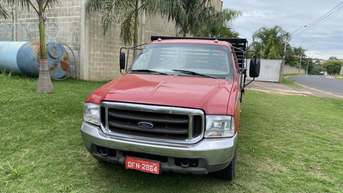 Ford F 350 Ano 2002 Vermelha Carroceria Madeira