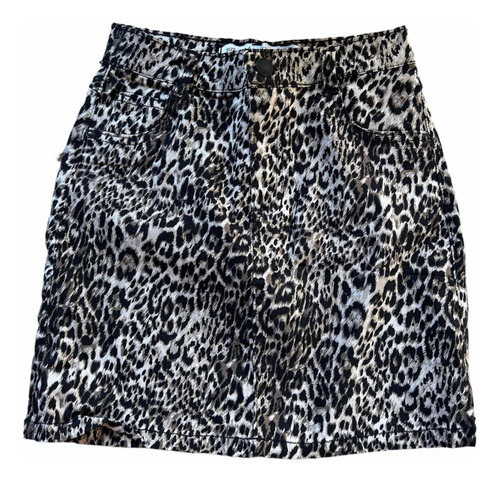 Pollera Corta Mujer Animal Print Usada