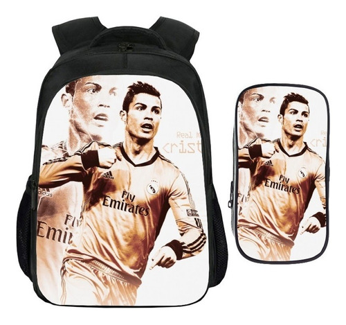 Mochila De La Estrella Del Fútbol Messi Cristiano Ronaldo De