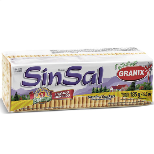 Imagen 2 de 6 de Galletitas De Agua Granix Sin Sal Crackers Pack X6 01mercado