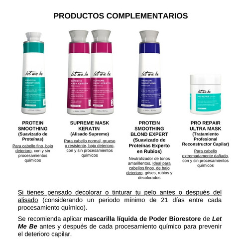 Post-alisado Reestructurante Let Me Be Biorestore Power Mask