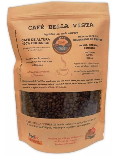 Café Chiapas 100% De Altura Tostado Artesanal Molido 10 Kg