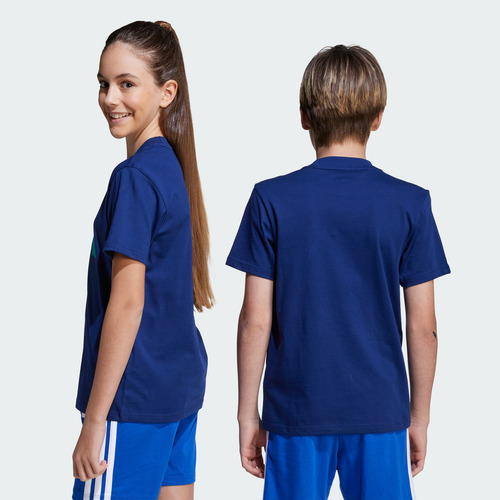 Remera Adidas Casual Essentials Niños Azul Jy0296