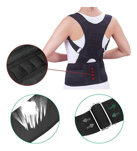 Faja Corrector De Postura Con Imanes Soporte Lumbar