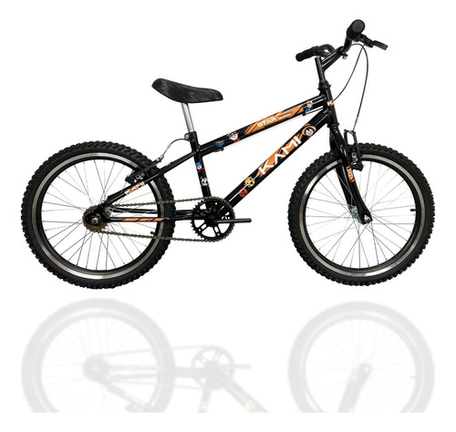 Bicicleta Infantil Kami Star Kid Anime Aro 20 Criança Cor Laranja/Preto