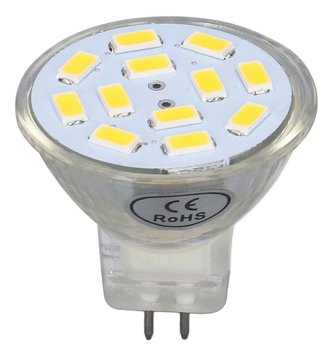 4 Bombillas Mr11 De 12 Led, 4 W, 400 Lm, Base De Doble Clavi