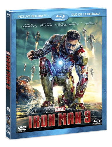 Iron Man 3 Marvel Fase 2 Importada Pelicula Blu-ray + Dvd