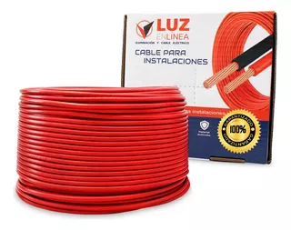 Cable Eléctrico Para Instalaciones Calibre 12 Caja Con 100m Thw Rojo, Marca Luz En Linea, Modelo Lel-c12-r