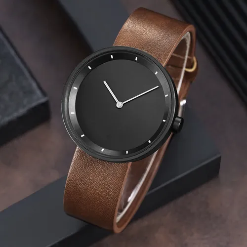 Reloj Yazole521 523 Blanco Con Banda Marrón Y Plata