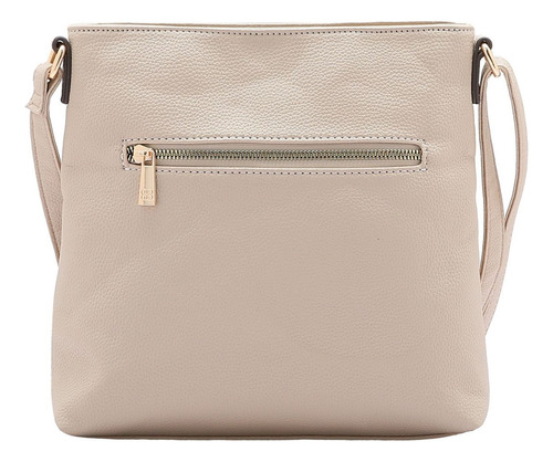 Bolsa Feminina Chenson Transversal Média Envelope Cor Bege Desenho Do Tecido Lisa