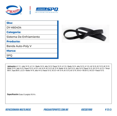 Banda Auto-poly V Ford Mustang 1994-1999