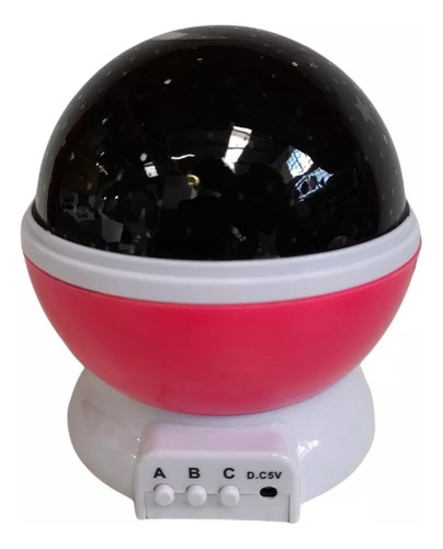 Lámpara Veladora Proyector Led De Estrellas Usb 3 Colores Color de la estructura Rosa