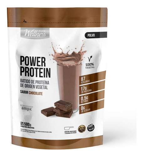 Suplemento Pure Wellness Power Protein Chocolate X 500 G