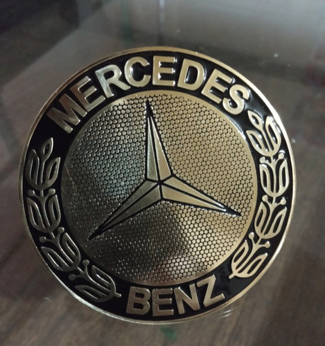 Emblema Mercedes Benz Grabado En Acero Y Bronce