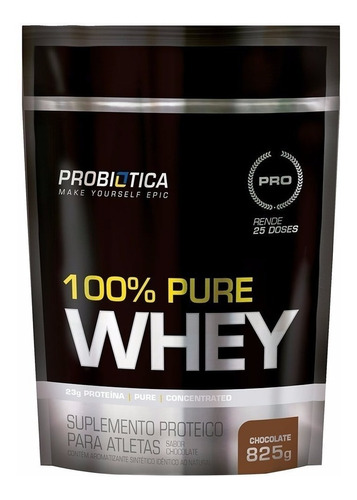 Imagem 1 de 1 de Suplemento em  pó Probiótica  100% Pure Whey proteínas sabor  chocolate em sachê de 825g