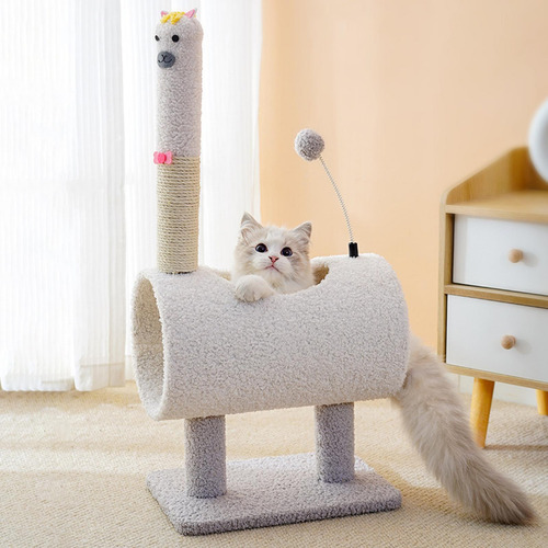 Túneles De Poste Rascador Para Gatos Con Bolas Interactivas