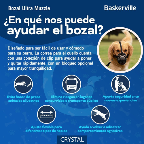 Bozal Baskerville Ultra Muzzle Perro Talle 2